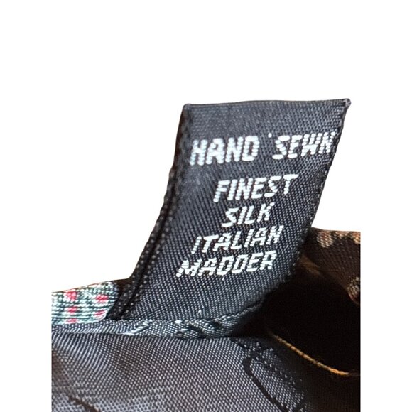 Vintage Robert Talbott Necktie Italian Heavy Madder Silk Hand Sewn 57" x 3.50" F - Picture 7 of 7